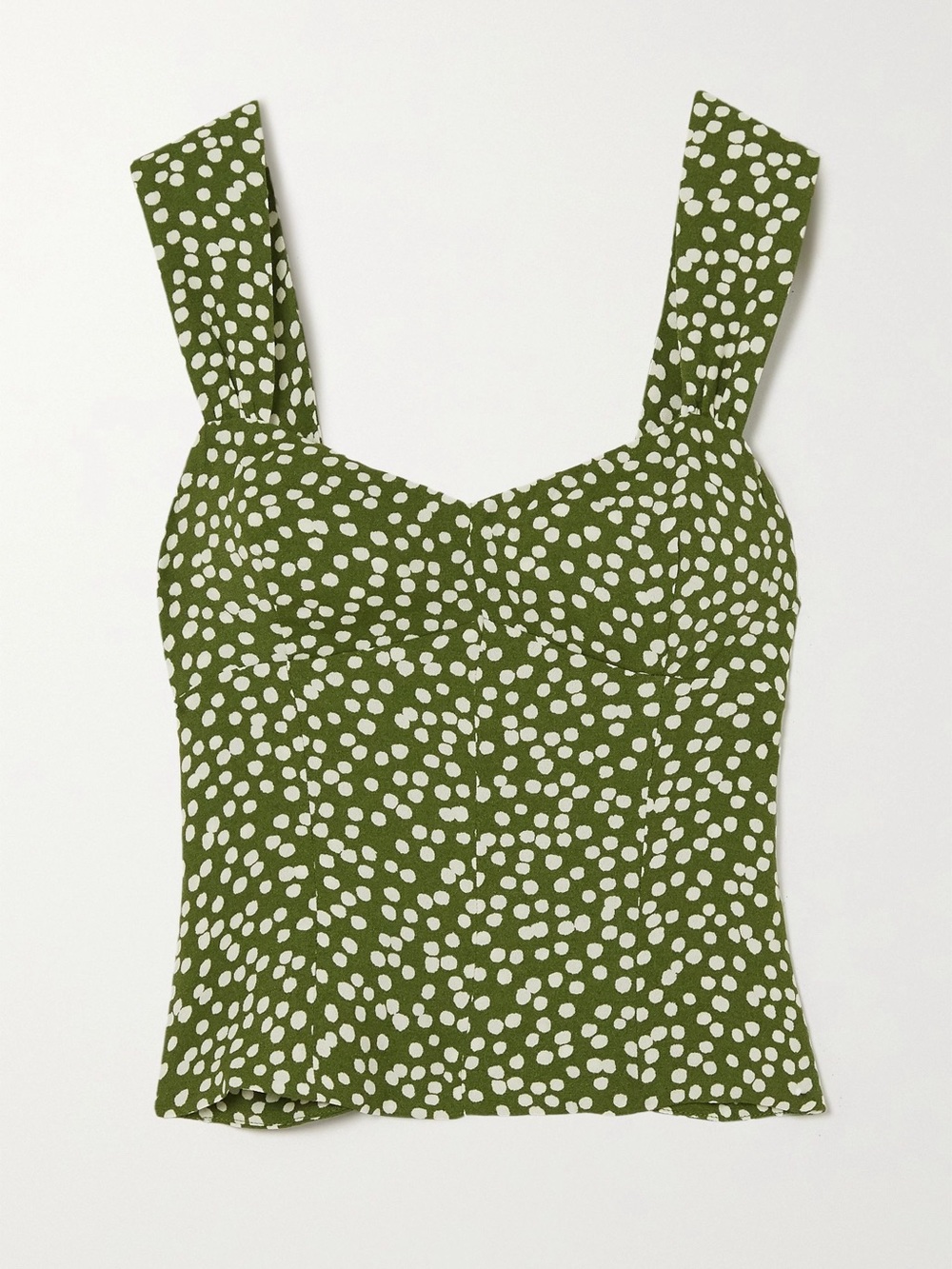 Green Strada Polka Dot Tank Top